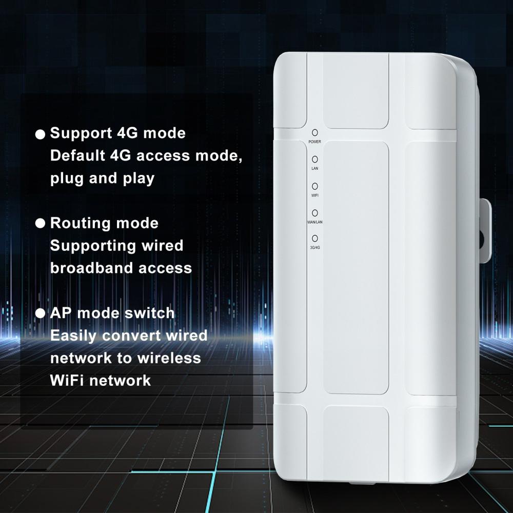 Routers |   Outdoor 4G Router Long Range WiFi Extender  High-Speed 300Mbps  Stable Connection  Dual SOC Hardware Design  Easy Setup Networking Routers