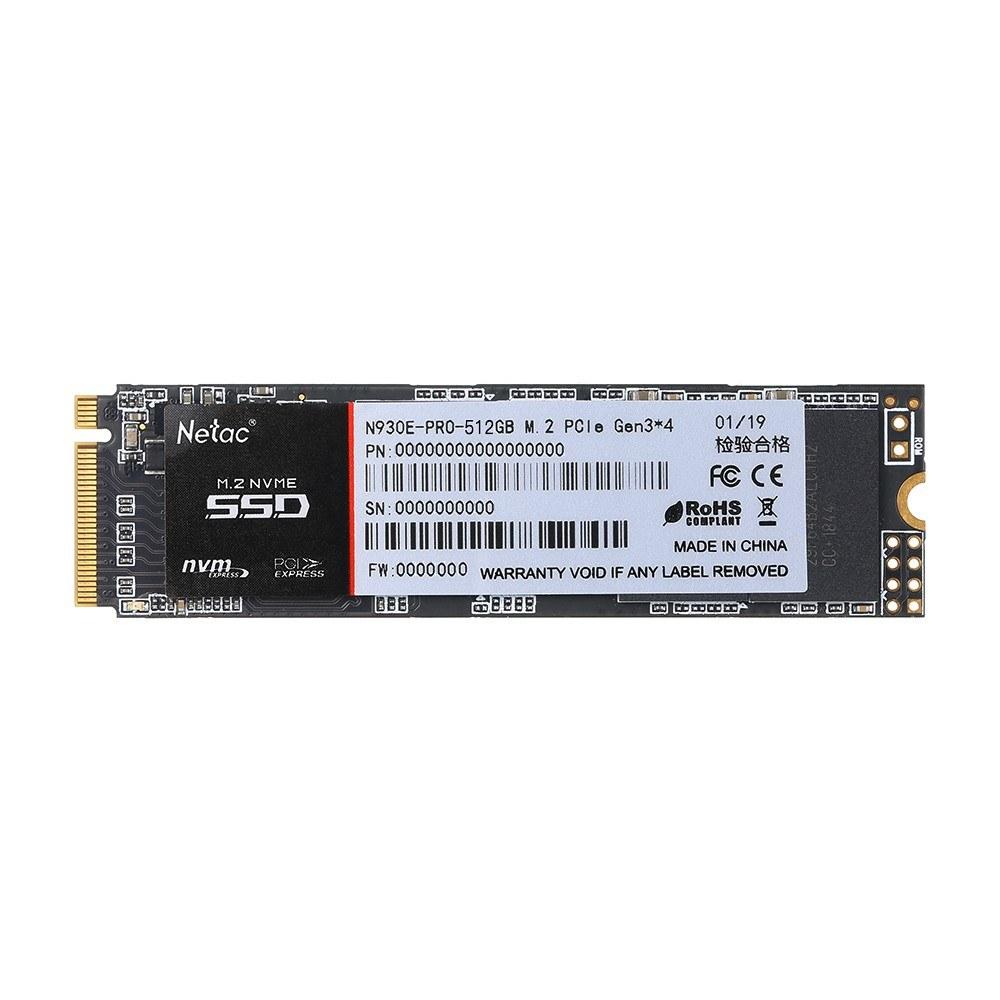 Solid State Drives |   Netac N930E Pro M.2 2280 SSD 512GB NVMe PCIe Gen3*4 3D MLC/TLC NAND Flash Solid State Drive Drives & Storage Solid State Drives