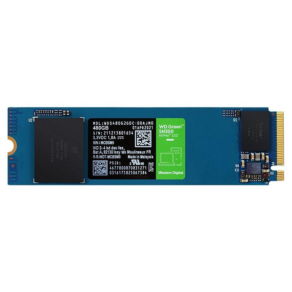 Solid State Drives |   WD Green SN350 480GB SSD NVMe Solid State Drive M.2 2280 Interface Large Capacity High-speed Transmission Slim Compact SSD Drives & Storage Solid State Drives