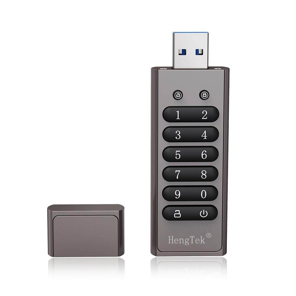 USB Flash Drives |   32GB 256-bit Encrypted USB Drive Password Secure Flash Drive USB3.0 U Disk Support Reset/Wipe/Auto Lock Function, Grey Drives & Storage USB Flash Drives