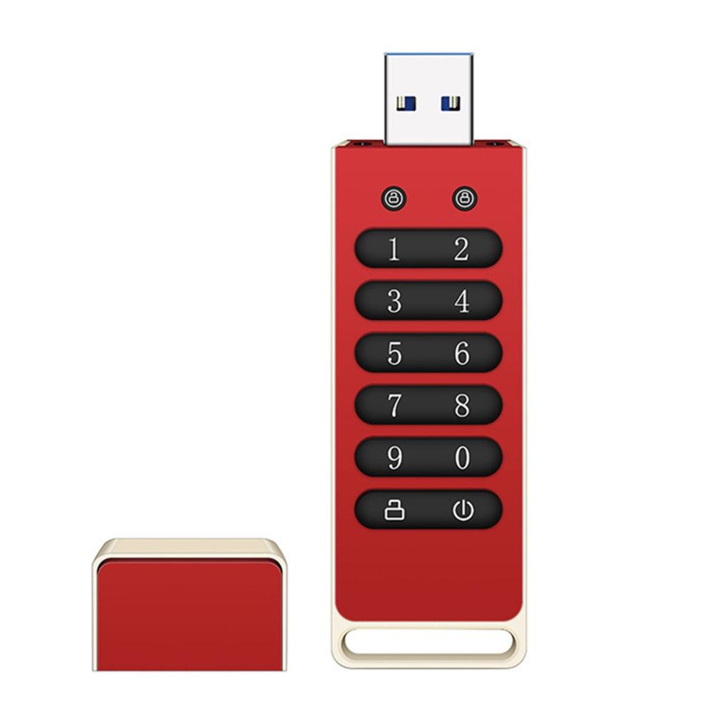 USB Flash Drives |   Encrypted USB Drive Secure USB Flash Drive 32GB / 64GB / 128GB / 256GB AES256-bit USB 3.0 Hardware Password Memory Stick Automatic Lock for Personal Protection Aluminum Alloy Shell with Encryption Keypad Drives & Storage USB Flash Drives