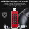 USB Flash Drives |   Encrypted USB Drive Secure USB Flash Drive 32GB / 64GB / 128GB / 256GB AES256-bit USB 3.0 Hardware Password Memory Stick Automatic Lock for Personal Protection Aluminum Alloy Shell with Encryption Keypad Drives & Storage USB Flash Drives