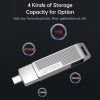 USB Flash Drives |   Lenovo SX5 Pro 128GB USB3.2 + Type-C U Disk Flash Driver High-speed Transmission Wide Compatible with PC Computer Vehicle Speaker Mobile Phone Andoird Drives & Storage USB Flash Drives