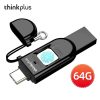 USB Flash Drives |   Lenovo thinkplus TFU301 64GB Type-C+USB3.0 U Disk Encryption Accurate Recognition USB Fingerprint Flash Drive Thumb Drive Support Tablet Mobile Phone Computer Drives & Storage USB Flash Drives