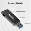 USB Flash Drives |   thinkplus MU241 128GB USB3.0 U Disk Rotatable USB Flash Drive Metal U Disk High-speed Transmission Wide Compatibility Drives & Storage USB Flash Drives