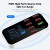 USB Hubs |   A9S+ 8 Port Car Charger with LED Display Type-C QC3.0 Quick Charging Intelligent Portable Safe Vehicle Charger Station Computer Peripherals USB Hubs