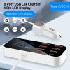 USB Hubs |   A9S+ 8 Port Car Charger with LED Display Type-C QC3.0 Quick Charging Intelligent Portable Safe Vehicle Charger Station Computer Peripherals USB Hubs