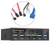 USB Hubs |   Multi-Function USB 3.0 Hub eSATA SATA Port Internal Card Reader PC Dashboard Media Front Panel Audio for SD MS CF TF M2 MMC Memory Cards Fits 5.25″ Bay Computer Peripherals USB Hubs