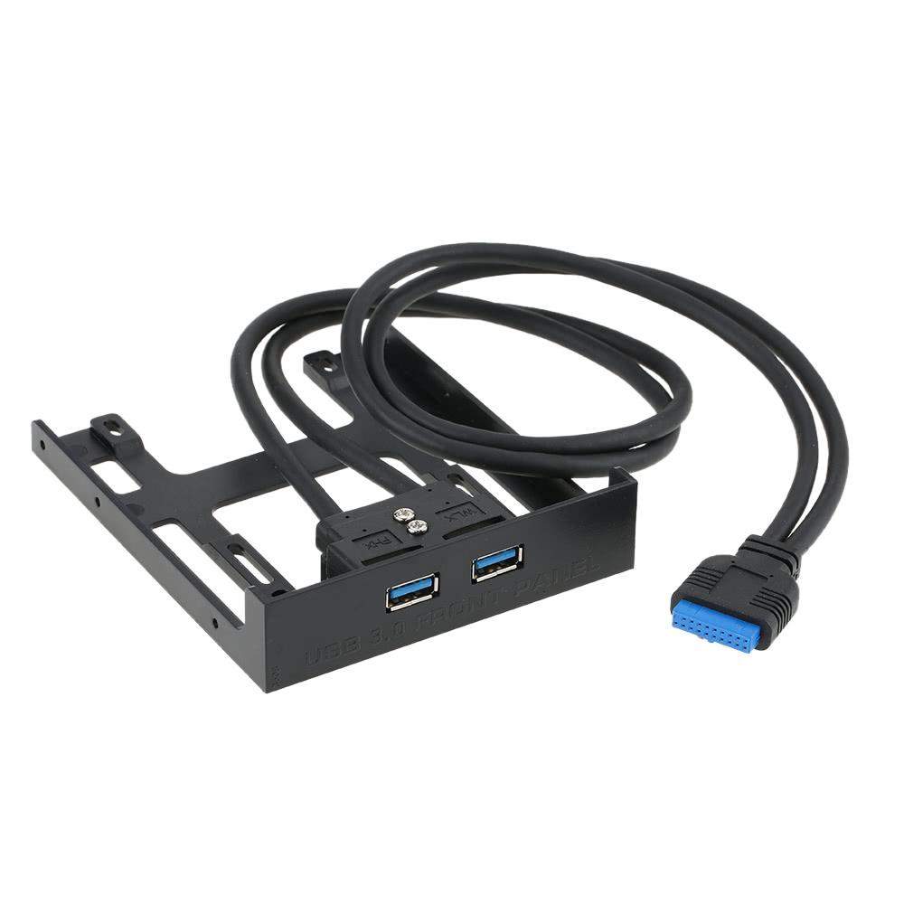 USB Hubs |   USB 3.0 Front Panel Hub 2 Port Expansion Bay 20 Pin to USB3.0 60cm Bracket Adapter Cable for PC Desktop 2.5″ Floppy Bay Computer Peripherals USB Hubs