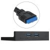 USB Hubs |   USB 3.0 Front Panel Hub 2 Port Expansion Bay 20 Pin to USB3.0 60cm Bracket Adapter Cable for PC Desktop 2.5″ Floppy Bay Computer Peripherals USB Hubs