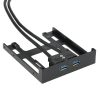 USB Hubs |   USB 3.0 Front Panel Hub 2 Port Expansion Bay 20 Pin to USB3.0 60cm Bracket Adapter Cable for PC Desktop 2.5″ Floppy Bay Computer Peripherals USB Hubs