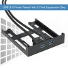 USB Hubs |   USB 3.0 Front Panel Hub 2 Port Expansion Bay 20 Pin to USB3.0 60cm Bracket Adapter Cable for PC Desktop 2.5″ Floppy Bay Computer Peripherals USB Hubs