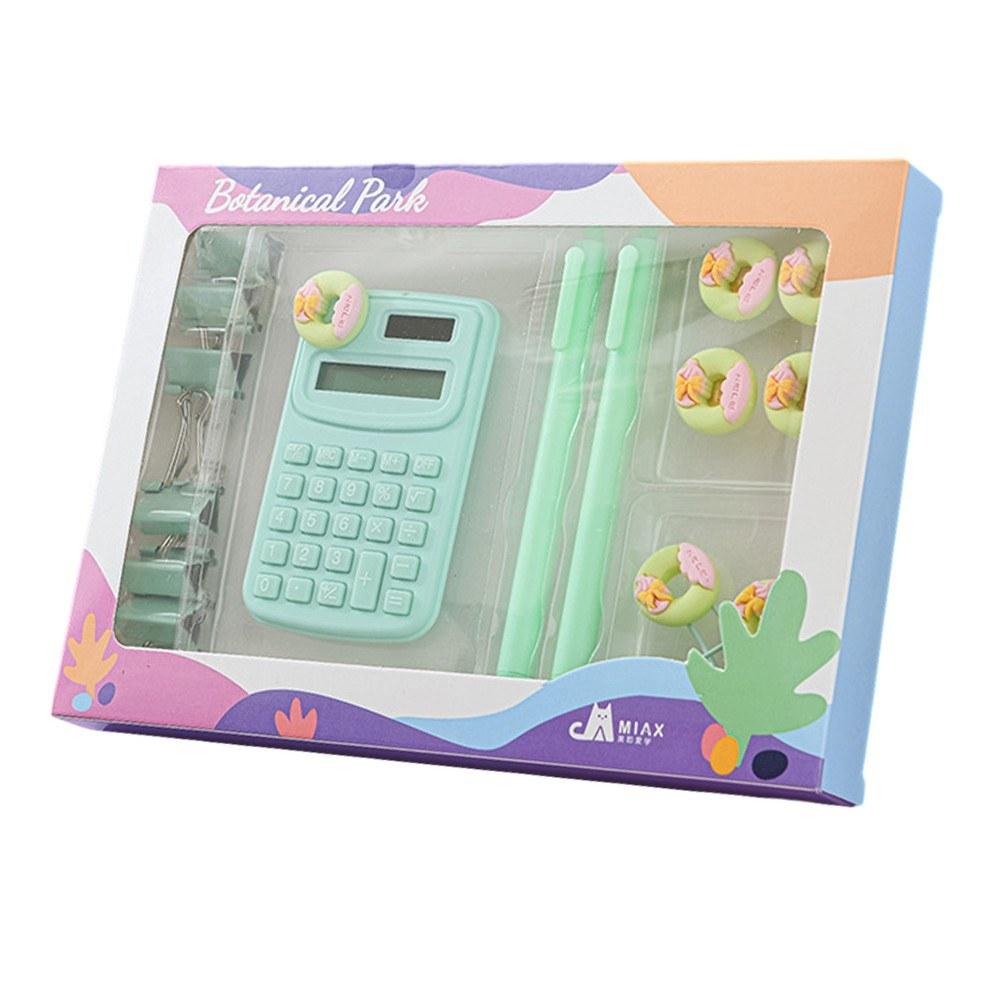 Office Electronics |   Basic Calculator Desk Supplies Cute Stationary Comes with Long Tail Paper Clamp & Pens & Bookmark & Pushpin Paper Organizing Book Math for School Office Home Classroom Office Electronics Office Electronics