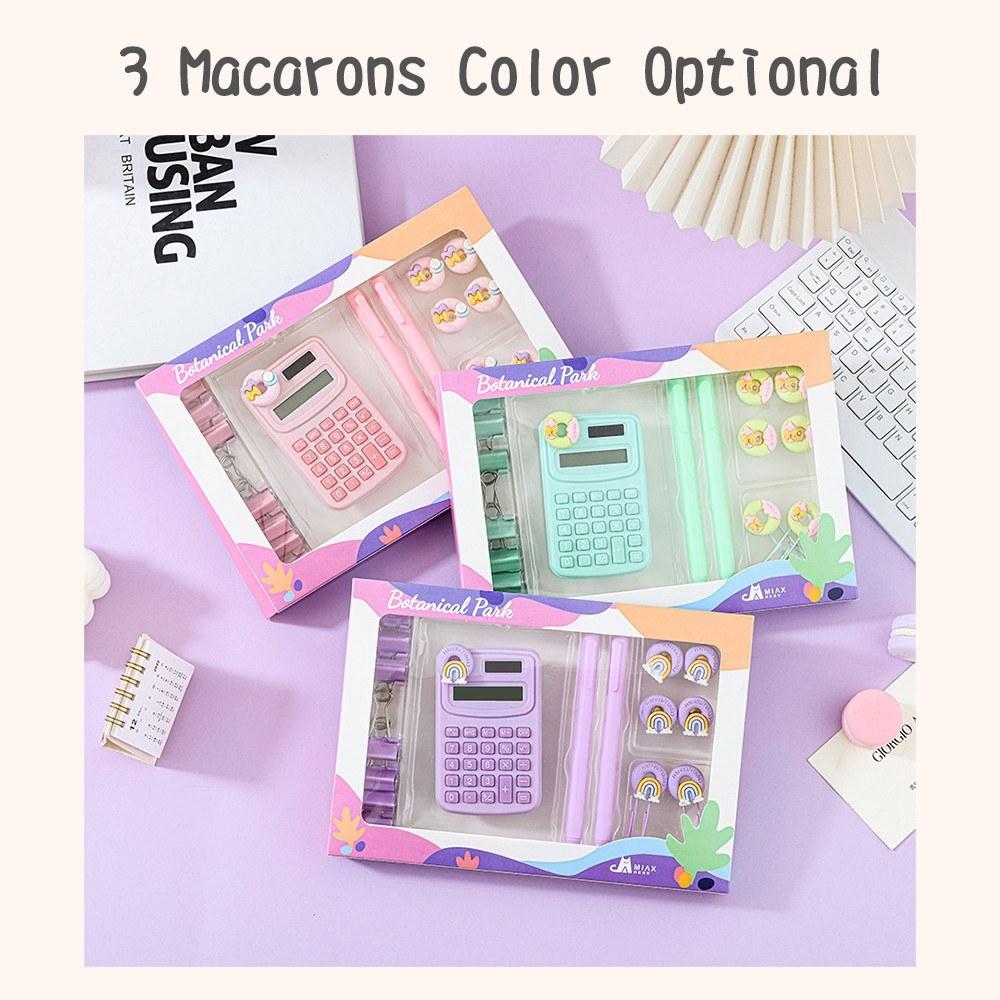 Office Electronics |   Basic Calculator Desk Supplies Cute Stationary Comes with Long Tail Paper Clamp & Pens & Bookmark & Pushpin Paper Organizing Book Math for School Office Home Classroom Office Electronics Office Electronics