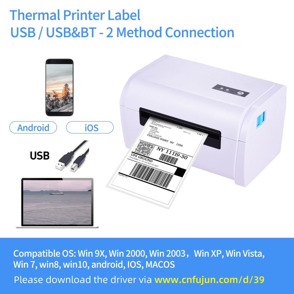 Printers & Copiers Accessories |   Desktop Thermal Label Printer for 4×6 Shipping Package Label Maker 160mm/s High Speed USB Connection Thermal Sticker Printer Max.110mm Paper Width Compatible with Amazon UPS Ebay Shopify FedEx Labeling Barcode Express Label Printing Postage Mailing Labeling Printers & Copiers Accessories Printers & Copiers Accessories