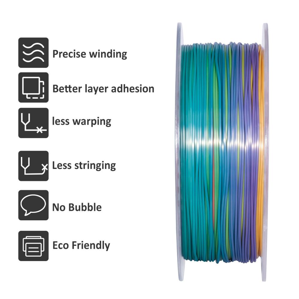 3D Printer Filament |   Geeetech Silk PLA Filament for 3D Printer – Gradient Color 3D Printer Filament 3D Printer Filament