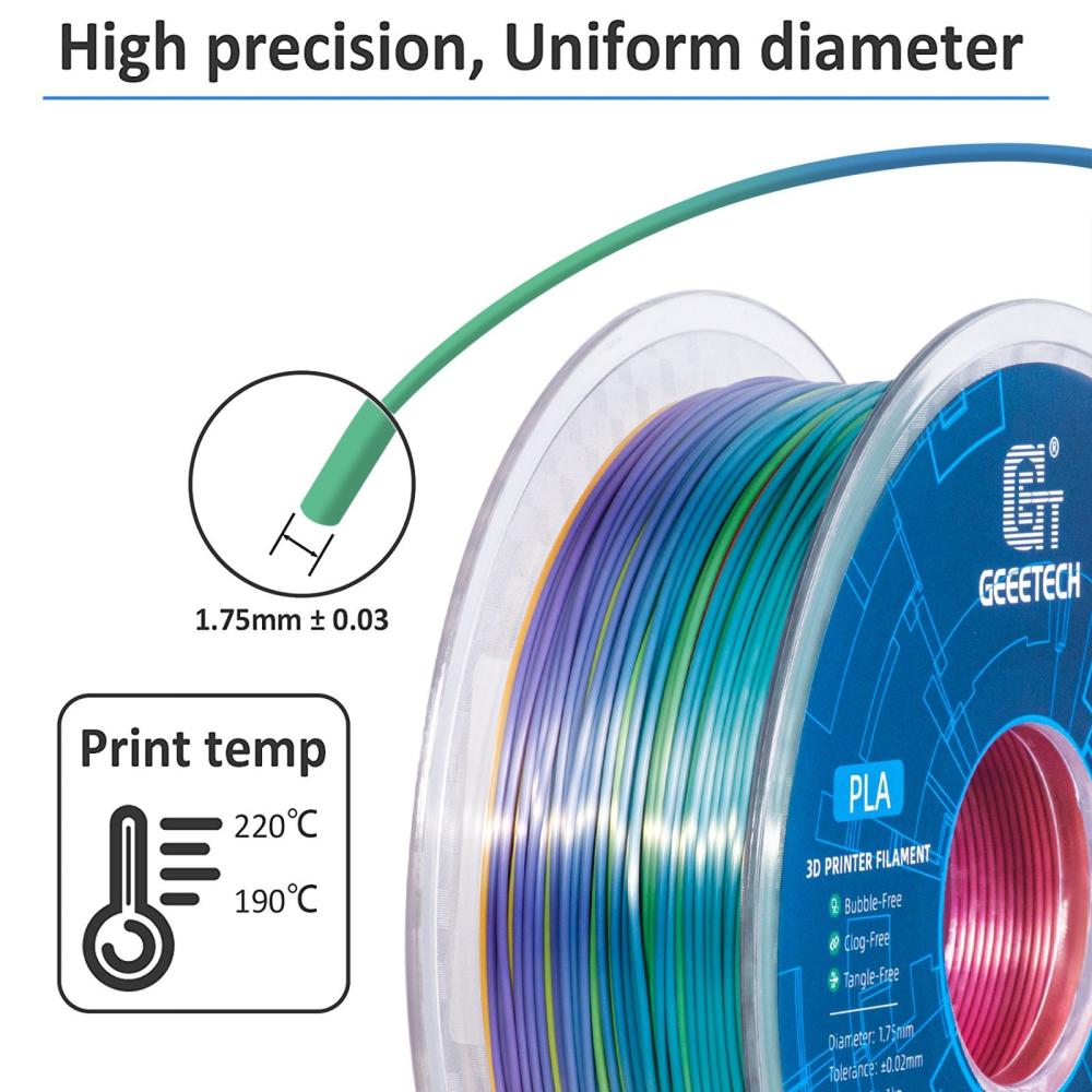 3D Printer Filament |   Geeetech Silk PLA Filament for 3D Printer – Gradient Color 3D Printer Filament 3D Printer Filament