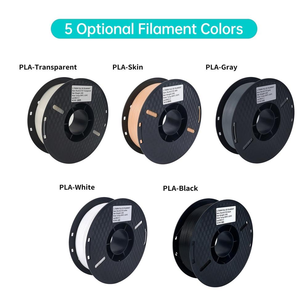 3D Printer Filament |   KINGROON 3D Printer PLA Filament 1KG 1.75mm  Standard 1 Rolls 3D Printer Filament 3D Printer Filament