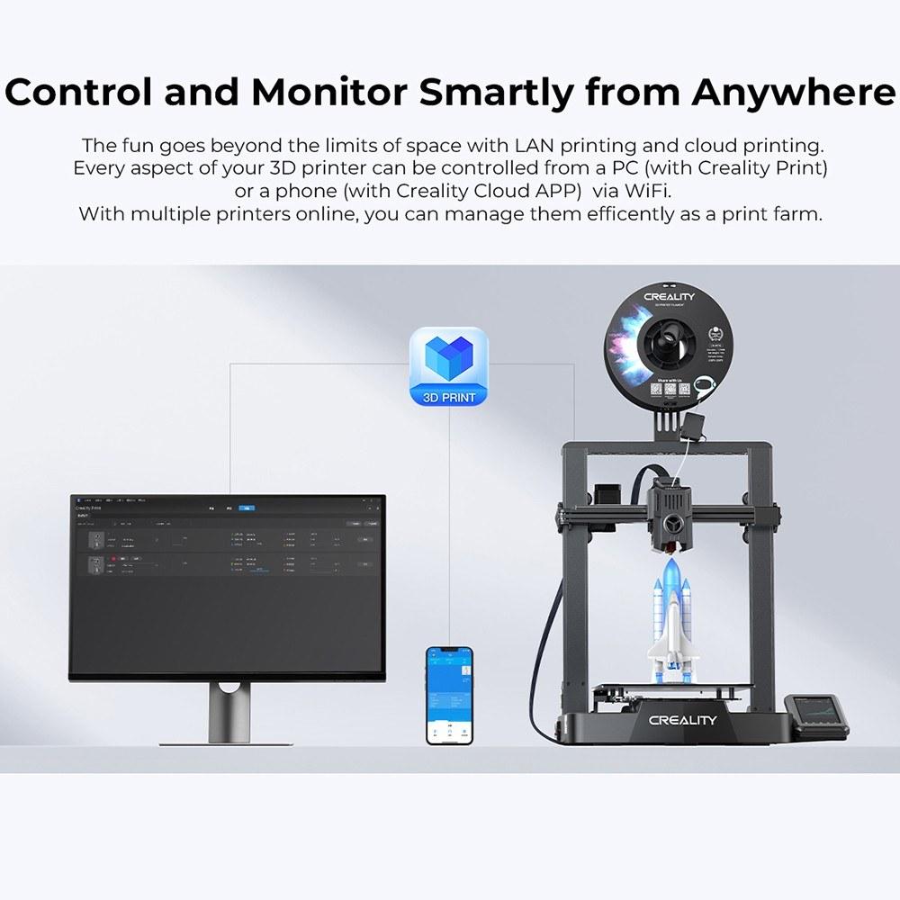 3D Printers |   Creality Ender-3 V3 KE 3D Printer High Speed Printing High Temperature Hotend Auto Leveling 220x220x240mm Print Size Suitable for PLA/PETG/ABS/TPU(95A)/ASA 3D Printers 3D Printers