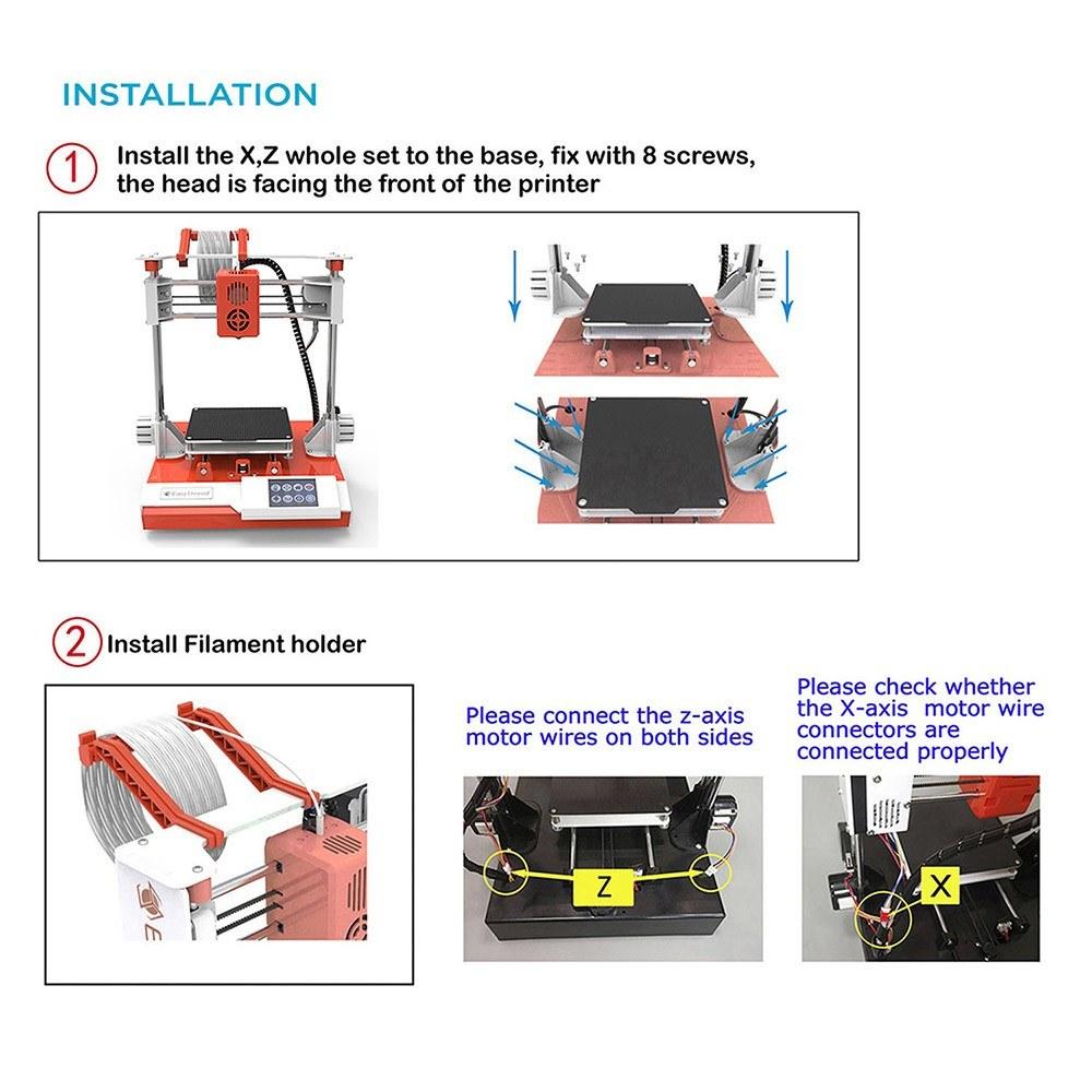 3D Printers |   EasyThreed K6 Plus 3D Printer FDM  Desktop Printing Machine 150x150x150mm Print Size for Beginners Comes with 10m PLA Sample Filament 3D Printers 3D Printers