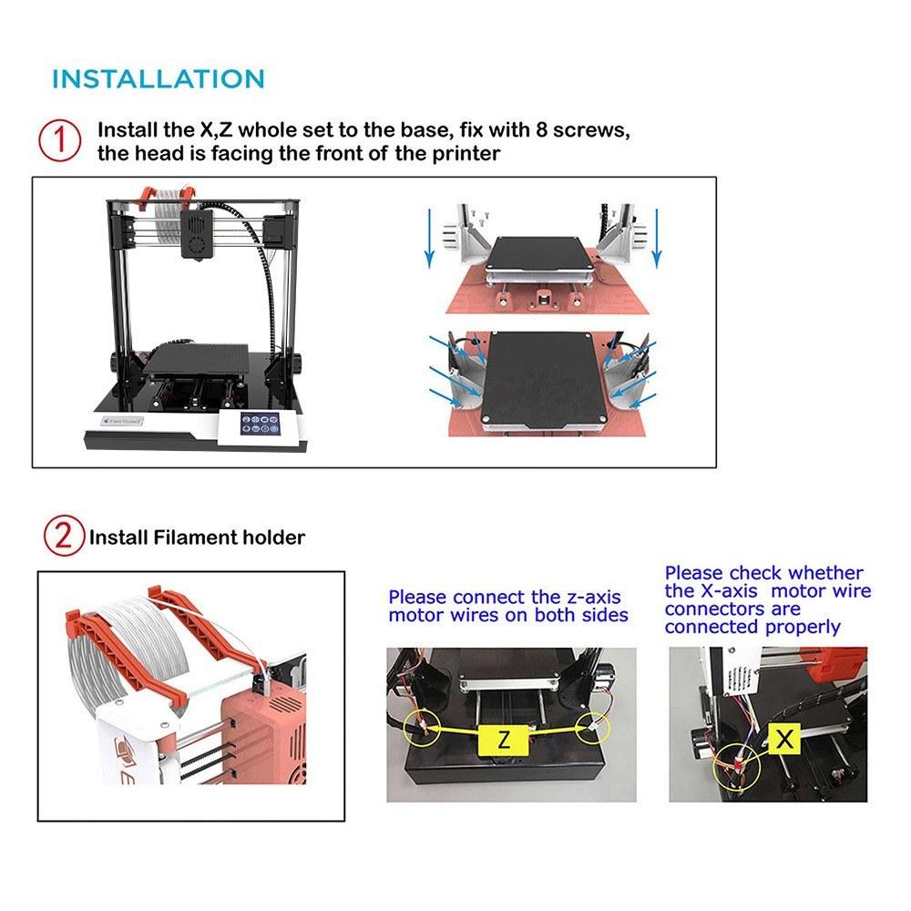 3D Printers |   EasyThreed K8 plus 3D Printer FDM Desktop Printing Machine 150x150x150mm Print Size for Beginners Comes with 10m PLA Sample Filament 3D Printers 3D Printers