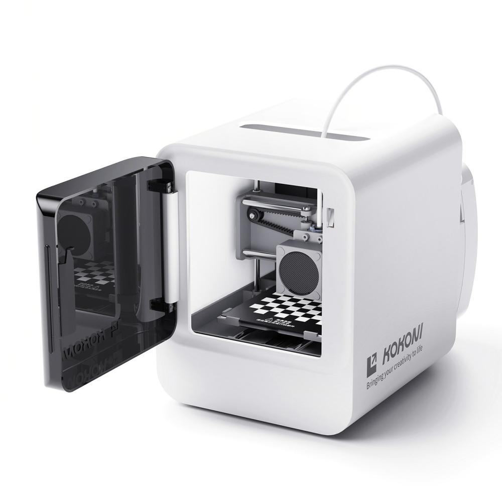 3D Printers |   KOKONI EC2 3D Printer Mini Smart Printing Machine with  Removable Magnetic Printing Bed  Auto Leveling Fully Assembled with 7m White PLA Filament 3D Printers 3D Printers