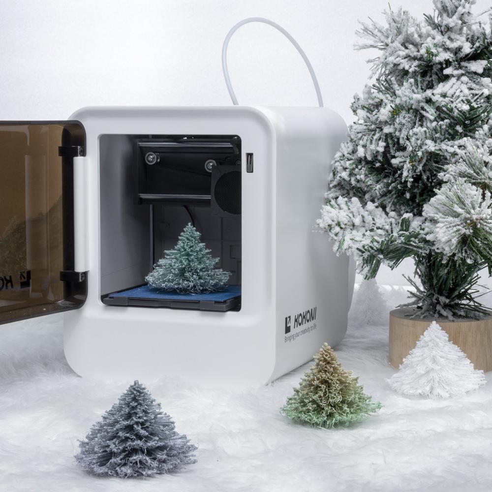 3D Printers |   KOKONI EC2 3D Printer Mini Smart Printing Machine with  Removable Magnetic Printing Bed  Auto Leveling Fully Assembled with 7m White PLA Filament 3D Printers 3D Printers