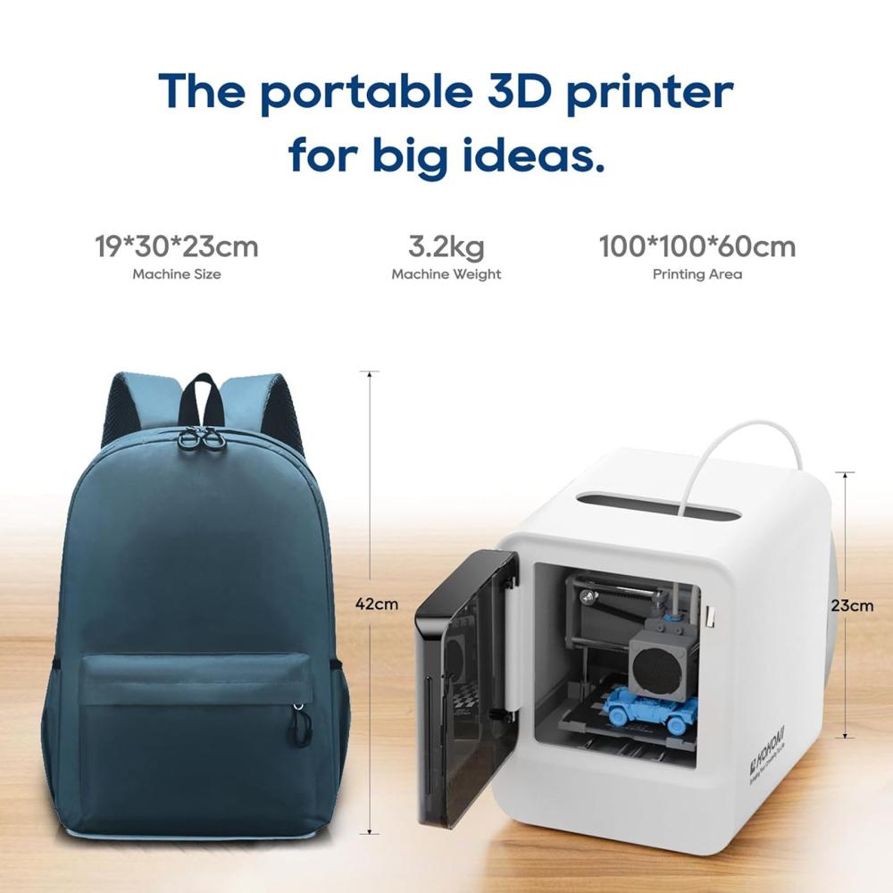 3D Printers |   KOKONI EC2 3D Printer Mini Smart Printing Machine with  Removable Magnetic Printing Bed  Auto Leveling Fully Assembled with 7m White PLA Filament 3D Printers 3D Printers