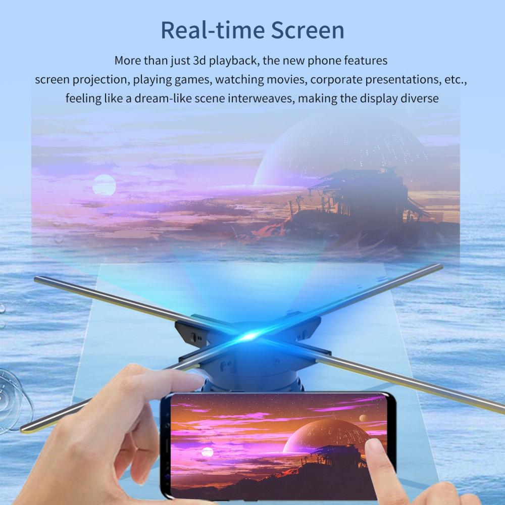 Other Stationery |   F52 3D Hologram Projector Advertising Display Fan Wall-mounted Player 3D Naked Eye Other Stationery Other Stationery