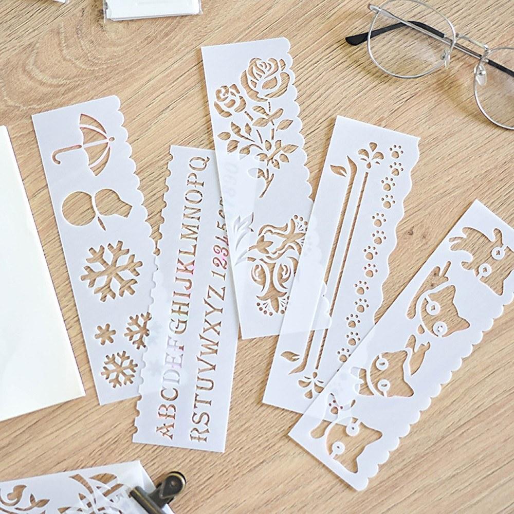 Other Stationery |   Multi-functional Drawing Stencils Straight & Wavy Lines Rulers Hollow Out Design PP Other Stationery Other Stationery