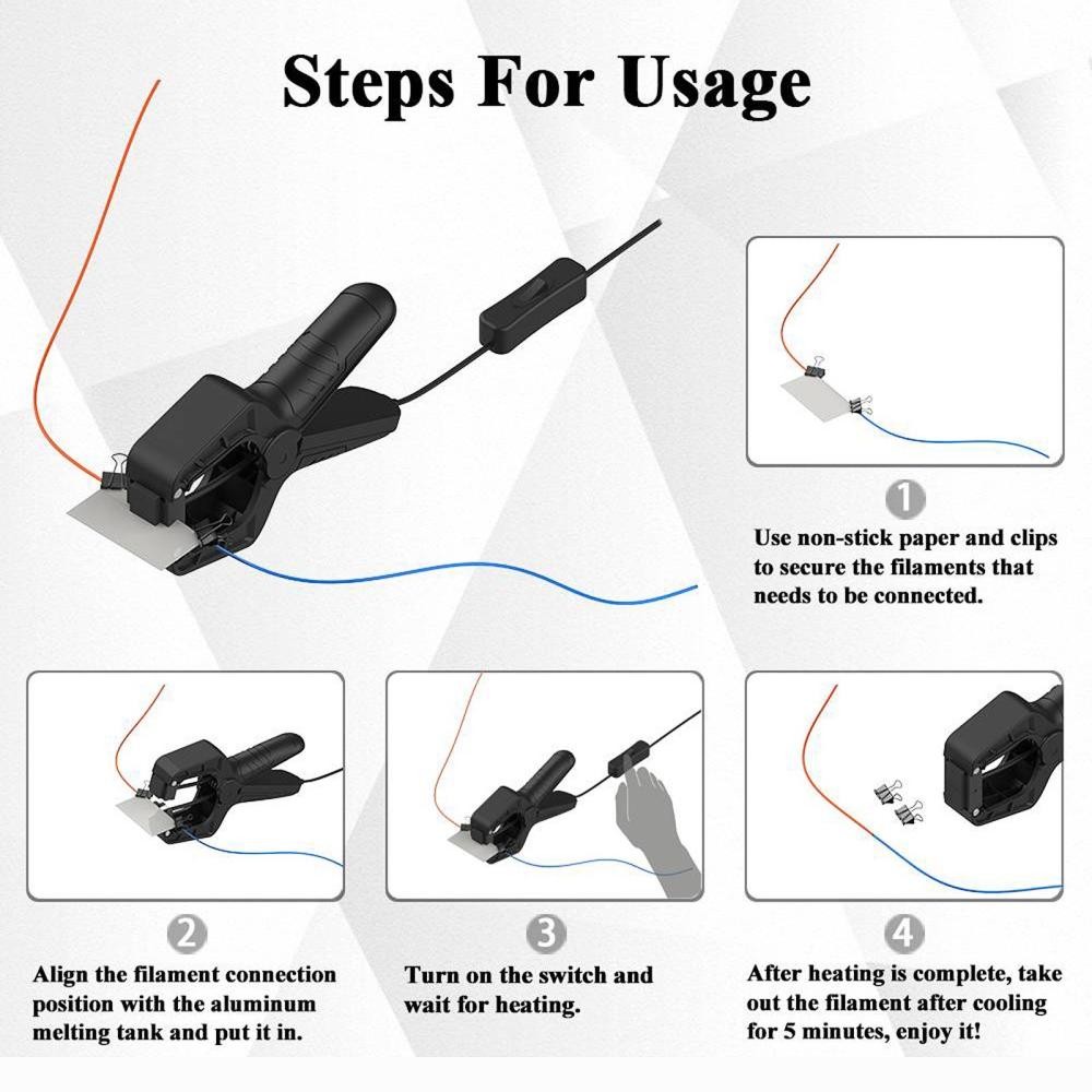 3D Printer Parts |   Filament Welder Splicer Connector Suitable for 3D Printer Filament 3D Printer Parts 3D Printer Parts