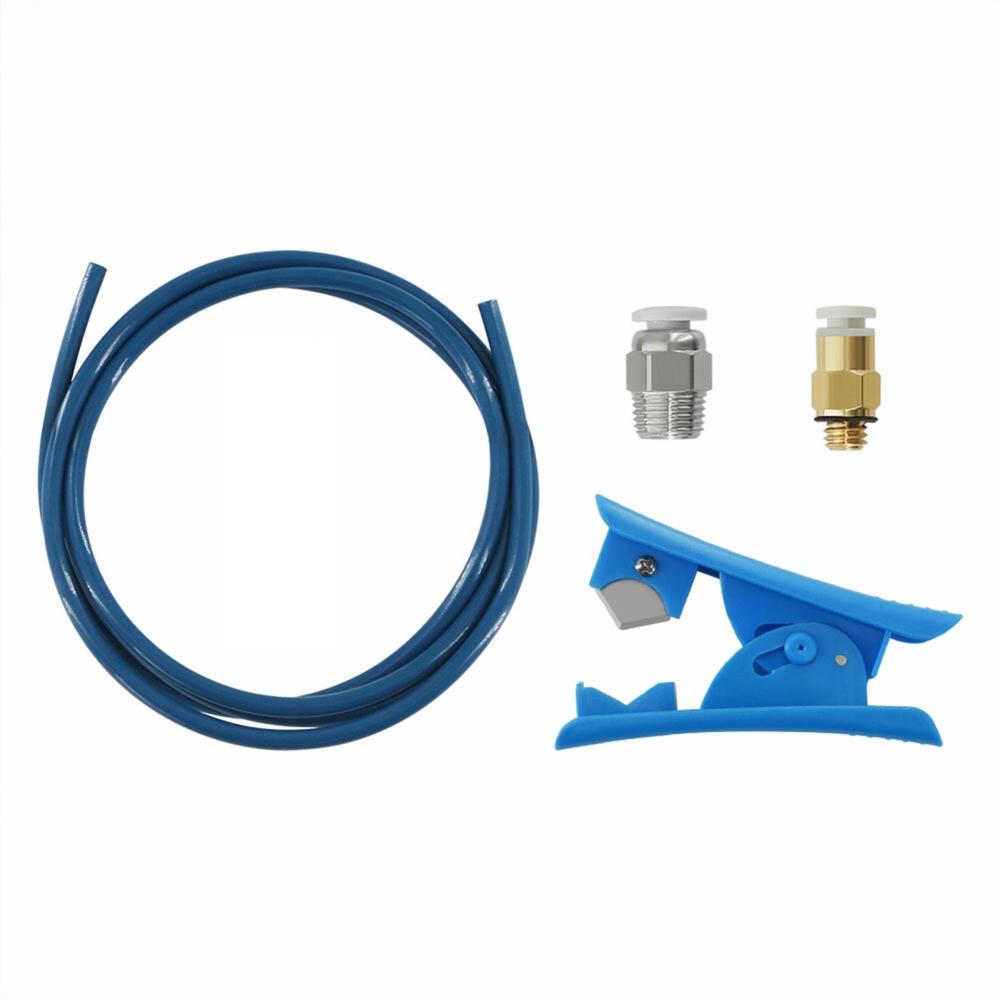 3D Printer Parts |   TWO TREES 3D Printer Kit PTFE Tubing Hose Pipe 1 Meter for 1.75mm Filament with PTFE Tube Cutter PC4-M6 Pneumatic Fittings & PC4-M10 Pneumatic Fittings Blue Compatible with Creality Ender 3 V2/ Ender 3/ Ender 3 Pro/Ender 5/ CR-10/10S 3D Printing Machine 3D Printer Parts 3D Printer Parts