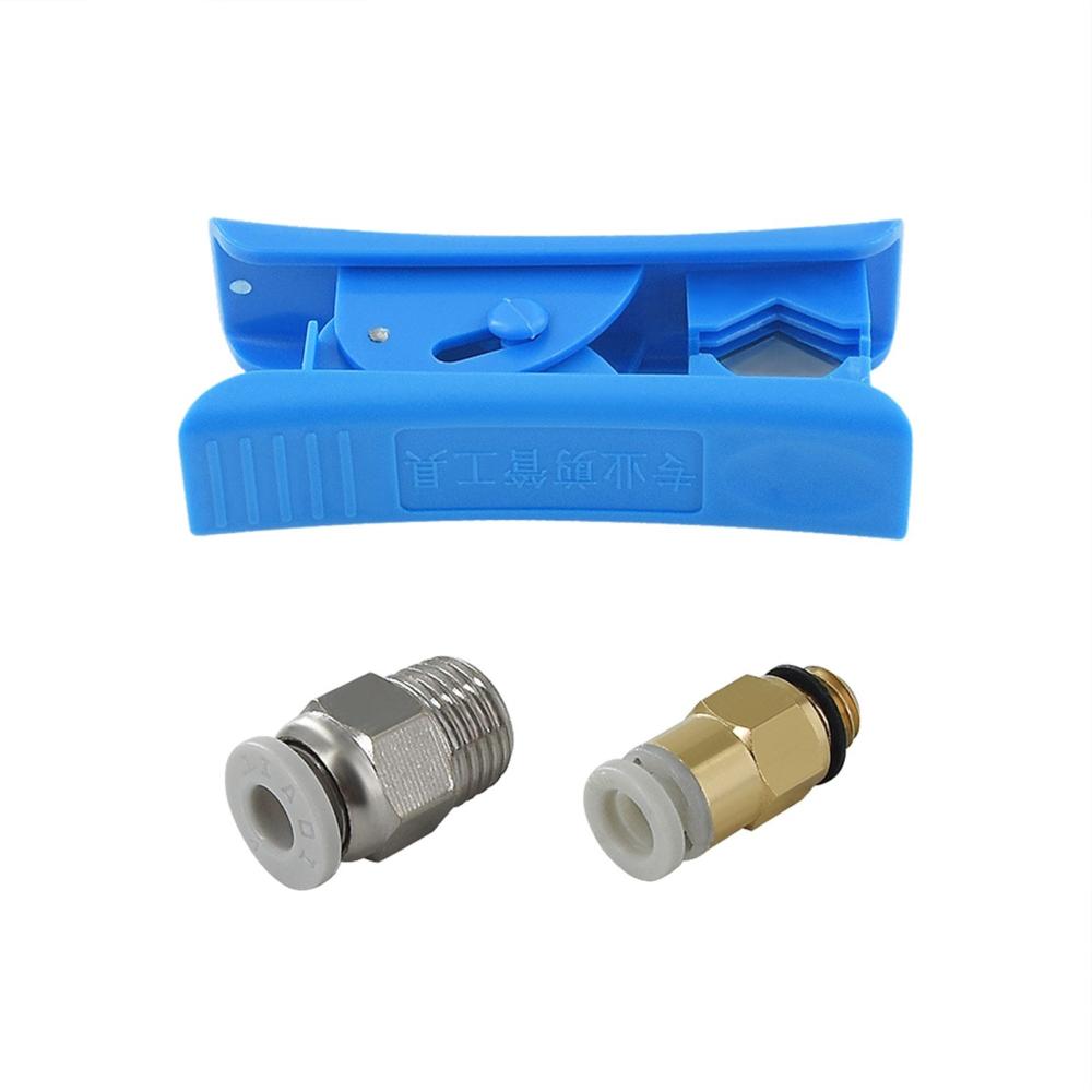 3D Printer Parts |   TWO TREES 3D Printer Kit PTFE Tubing Hose Pipe 1 Meter for 1.75mm Filament with PTFE Tube Cutter PC4-M6 Pneumatic Fittings & PC4-M10 Pneumatic Fittings Blue Compatible with Creality Ender 3 V2/ Ender 3/ Ender 3 Pro/Ender 5/ CR-10/10S 3D Printing Machine 3D Printer Parts 3D Printer Parts