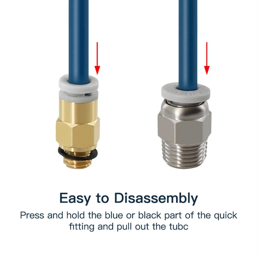 3D Printer Parts |   TWO TREES 3D Printer Kit PTFE Tubing Hose Pipe 1 Meter for 1.75mm Filament with PTFE Tube Cutter PC4-M6 Pneumatic Fittings & PC4-M10 Pneumatic Fittings Blue Compatible with Creality Ender 3 V2/ Ender 3/ Ender 3 Pro/Ender 5/ CR-10/10S 3D Printing Machine 3D Printer Parts 3D Printer Parts