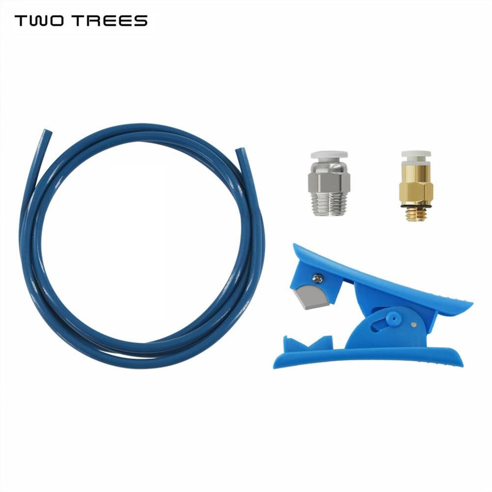 3D Printer Parts |   TWO TREES 3D Printer Kit PTFE Tubing Hose Pipe 1 Meter for 1.75mm Filament with PTFE Tube Cutter PC4-M6 Pneumatic Fittings & PC4-M10 Pneumatic Fittings Blue Compatible with Creality Ender 3 V2/ Ender 3/ Ender 3 Pro/Ender 5/ CR-10/10S 3D Printing Machine 3D Printer Parts 3D Printer Parts