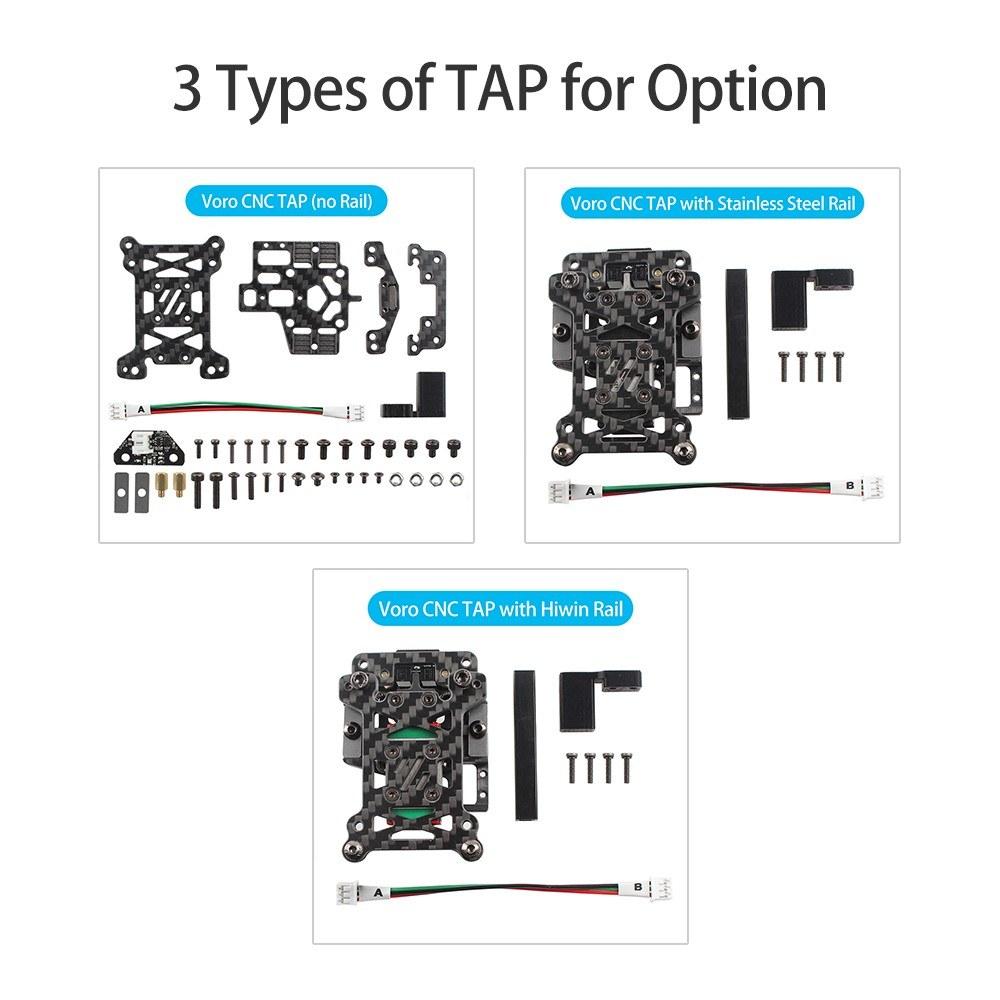 3D Printer Parts |   Voro CNC TAP Carbon Fiber Tap Ultra Weight structure with Hiwin Linear Guide Rail 0.4μm Accuracy Leveling Kit Compatible with Vor 2.4 /Trident 3D Printer Parts 3D Printer Parts 3D Printer Parts