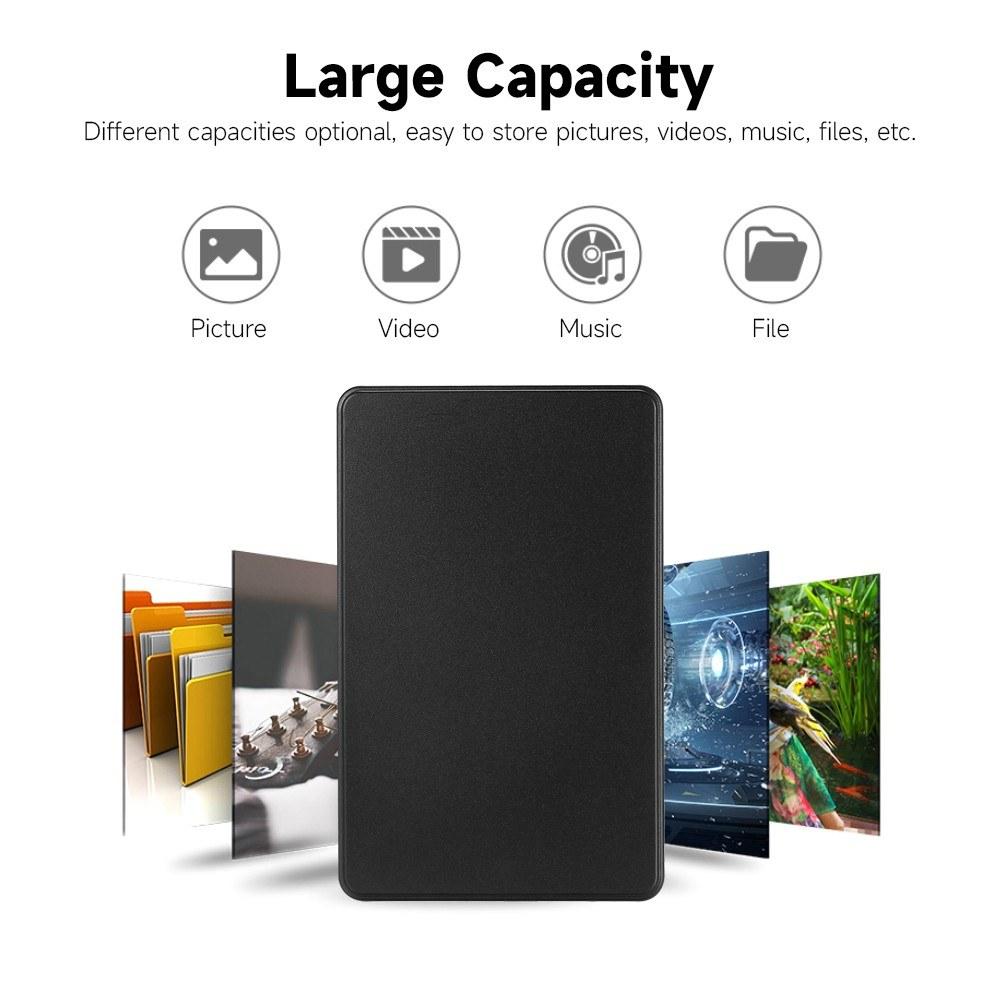 Hard Drives |   120GB USB2.0 Portable Hard Disk Mobile Hard Drive High-speed Transmission Large Capacity Shockproof Plug and Play Black Drives & Storage Hard Drives