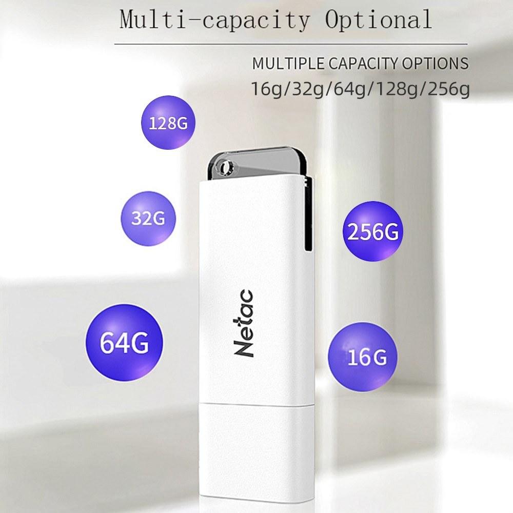 USB Flash Drives |   Netac U185 128GB USB3.0 High-speed U Disk USB Flash Drive Built-in Encryption Software Small Size Plug and Play Wide Compatibility Drives & Storage USB Flash Drives