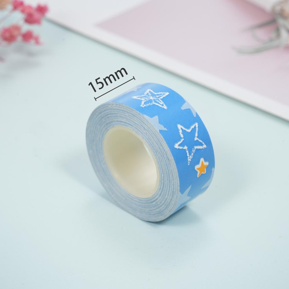 Basic Office |   1 Roll Thermal Label Skicker Label Tape Compatible with King Jim TEPRA LR5C Labeler Cute Thermal Paper Print Tape 15mm*4m Basic Office Basic Office