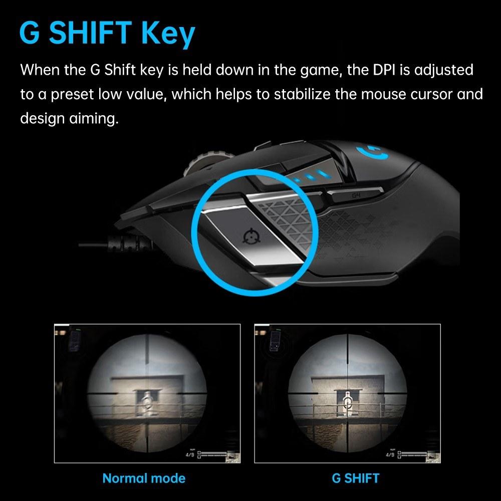 Keyboards & Mouse |   Logitech G502 HERO Wired Gaming Mouse with Adjustable Weights 25K HERO Sensor 25600DPI RGB 11 Programmable Keys Backlight Dual Mode Scroll Wheel Computer Peripherals Keyboards & Mouse