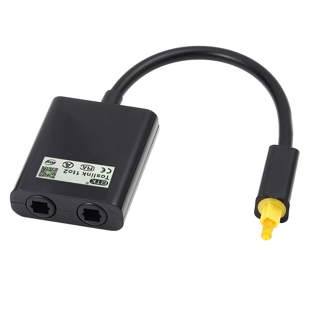 Others |   1 to 2 Audio Adapter Digital Optical Cable Splitter Optical Fiber Audio Adapter Fiber Optic Distributor Adapter Black Networking Others