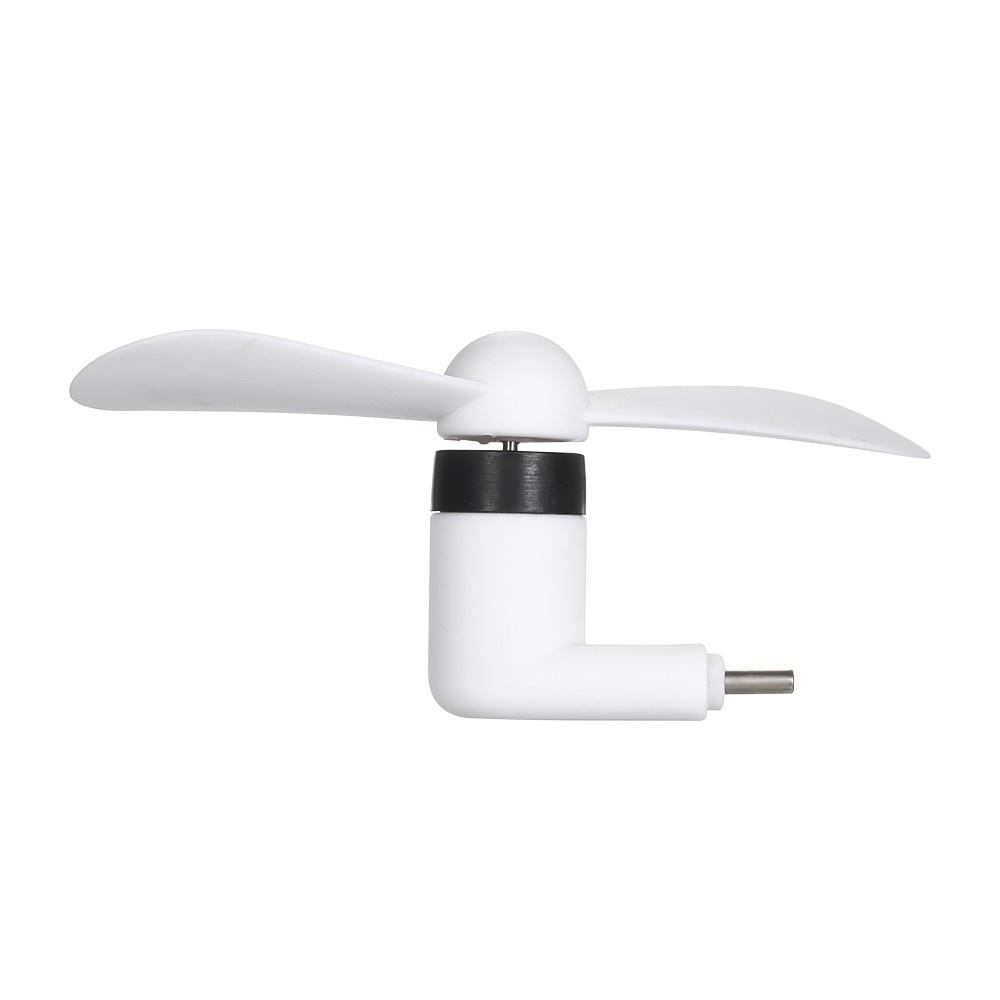 Others |   Mini USB Fan + Type-C Phone Fan Portable Cooling Fan Flexible Cooler for Type C Devices Laptop(White) Computer Peripherals Others