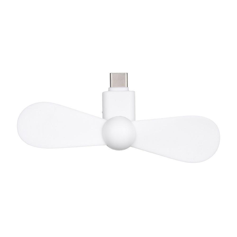 Others |   Mini USB Fan + Type-C Phone Fan Portable Cooling Fan Flexible Cooler for Type C Devices Laptop(White) Computer Peripherals Others