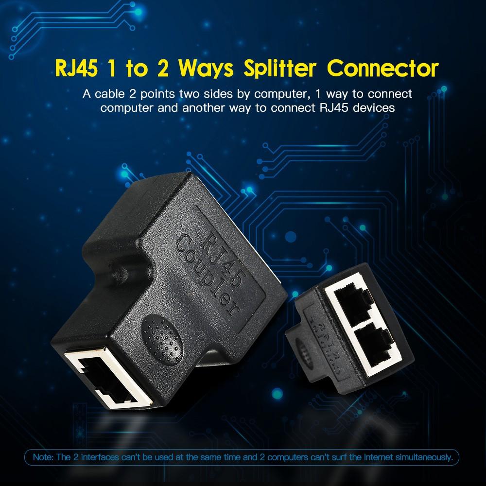 Others |   RJ45 Splitter Adapter Connector 1 to 2 Female Ports for CAT 5/CAT 6/CAT 7 LAN Ethernet Cables Socket Splitter Hub PC Laptop Router Contact Modular Plug Computer Peripherals Others