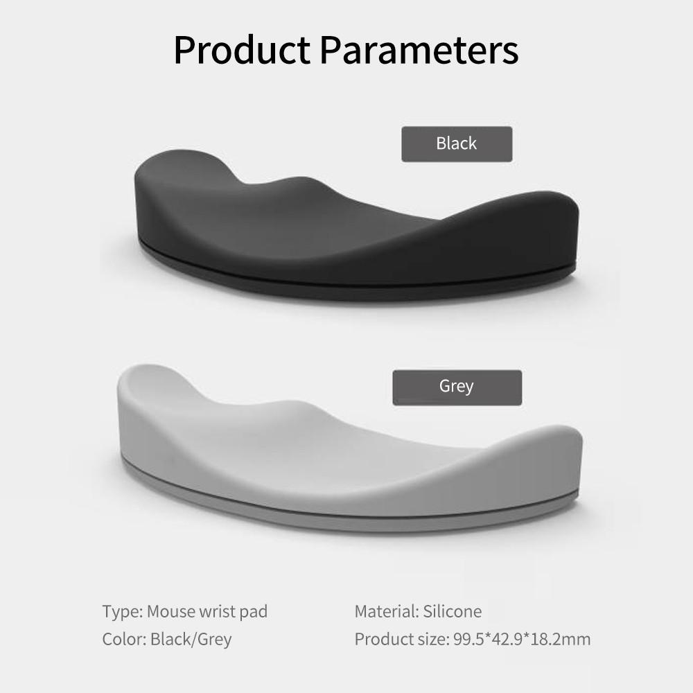 Others |   Silicone Mouse Wrist Pad Mice Wrist Rest Ergonomic Three-dimensional Surface Design Skin-friendly Smooth Movement Wrist Pad Black Computer Peripherals Others