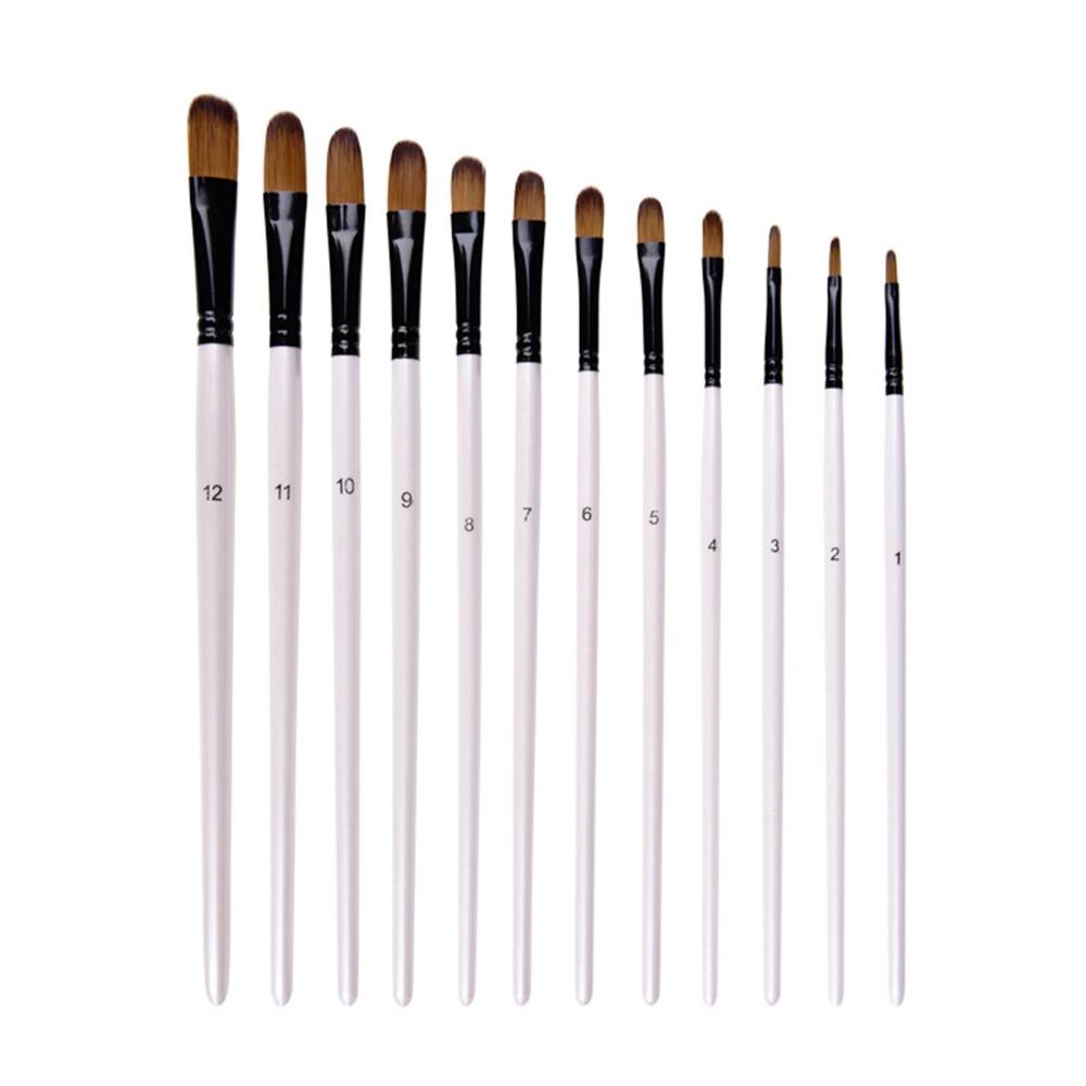 Painting Supplies |   6pcs Round Head Brushes Paintbrush Set Nylon Hair Paint Brush Set for Acrylic Oil Watercolor Painting Artist Professional Painting Kits Pearl White Brush Set Painting Supplies Painting Supplies