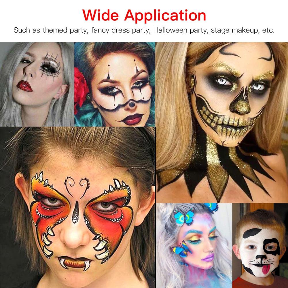 Painting Supplies |   Face & Body Paint Water Based Pearl Effect Paints Makeup Painting Pigment Hypoallergenic Safe & Non-Toxic Facepaint Easy to Clean for Children Adults Halloween Cosplay Costume Party Festival Art Supplies Painting Supplies Painting Supplies