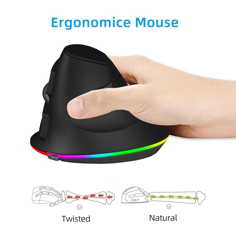 Keyboards & Mouse |   Wireless Dual-mode Mouse  2.4G/BT5.1  Computer Mouse  Gaming Mouse  Ergonomic  Silent  Windows Android Linux iOS  Reduce Hand Fatigue  Multi-platform Compatibility Computer Peripherals Keyboards & Mouse