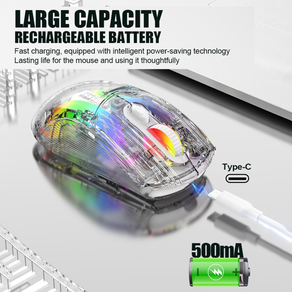 Keyboards & Mouse |   XYH20 RGB Mechanical Gaming Mouse BT5.0 2.4G Wireless Mouse with USB Receiver for PC Computer Notebook Computer Peripherals Keyboards & Mouse